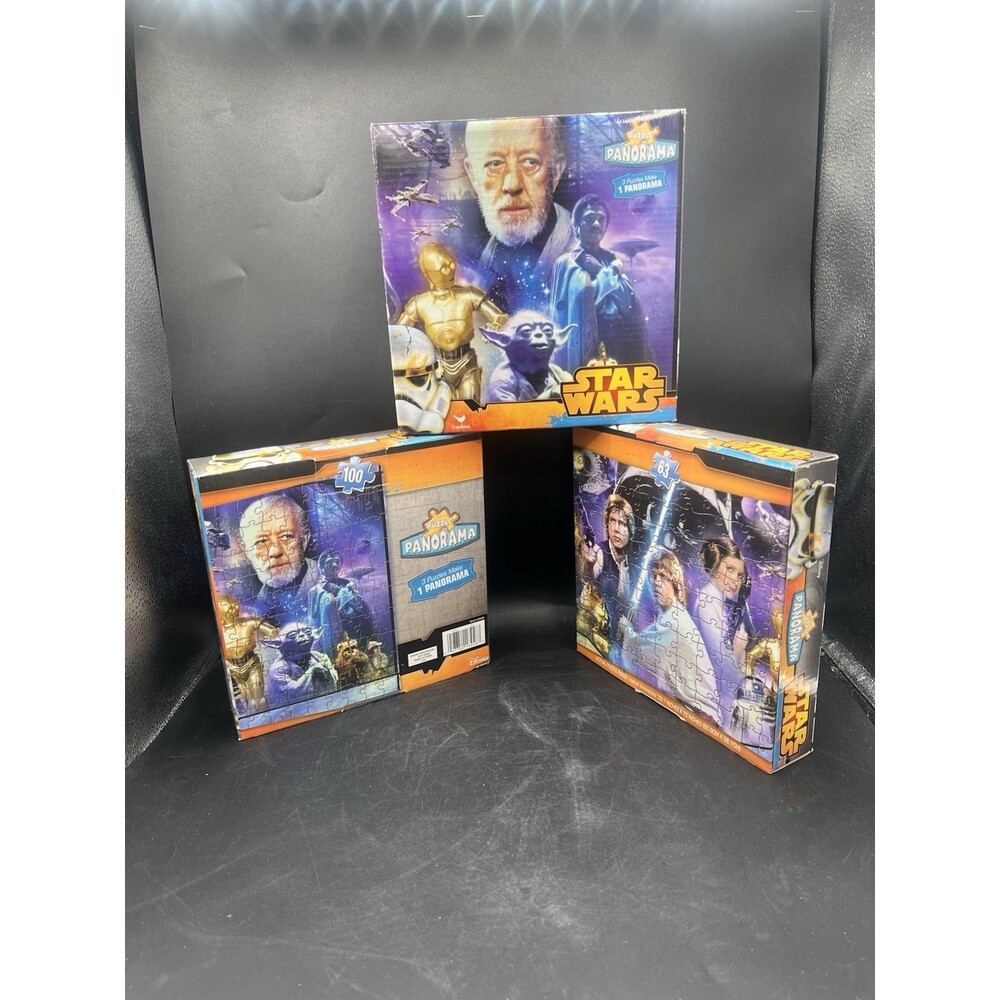 Star Wars Puzzle Panorama Set 3-in-1 211 pcs Cardinal Disney Sealed NIB